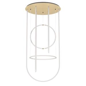 UNSEEN-Lustre Chandelier LED Polycarbonate / Acier L100cm H210cm Laiton