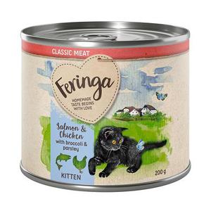 6x200g Feringa Kitten saumon, poulet - Pâtée pour chaton