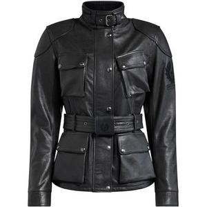 Belstaff Trialmaster Pro Veste de moto en cuir de dames, noir, taille 44 pour Femmes