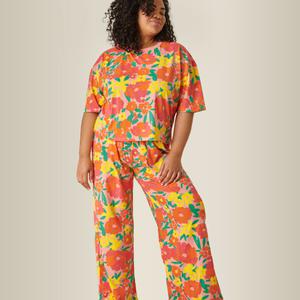 Pyjama Long Coton BIO - Allamanda Rose