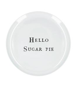 Sugarboo & Co. - Assiette en mélamine "Hello Sugar Pie" - Blanc